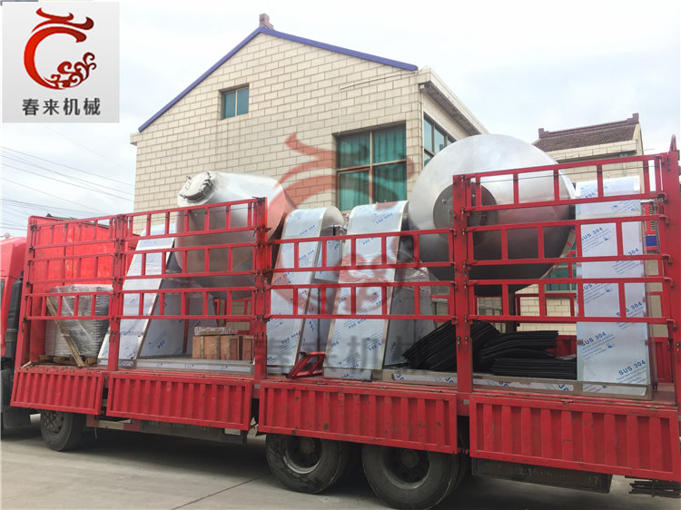 湖北客户SZG-300双锥回转真空干燥机发货现场